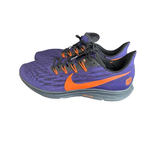 Clemson Tigers Nike Air Zoom Pegasus 36 Running Shoes - Purple/Orange US size 14 - Picture 1 of 8